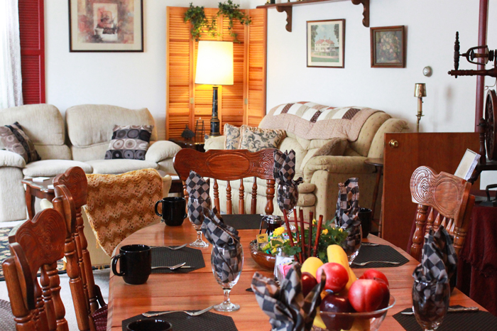 The Dining and Living Rooms.